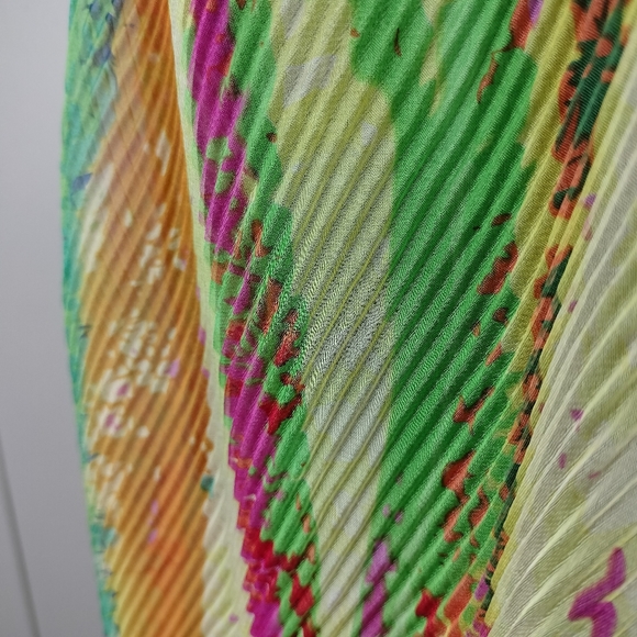 NWOT Multicolored Sheer Ribbed Open Front Boho Sleeveless Duster OSFA - Picture 2 of 8